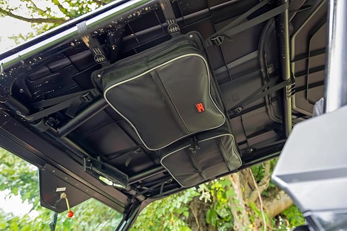 Rough Country Overhead Roof Storage Bag for Polaris RZR & Can-Am Defender MAX – 1680D Water-Resistant UTV Roof Cargo Bag
