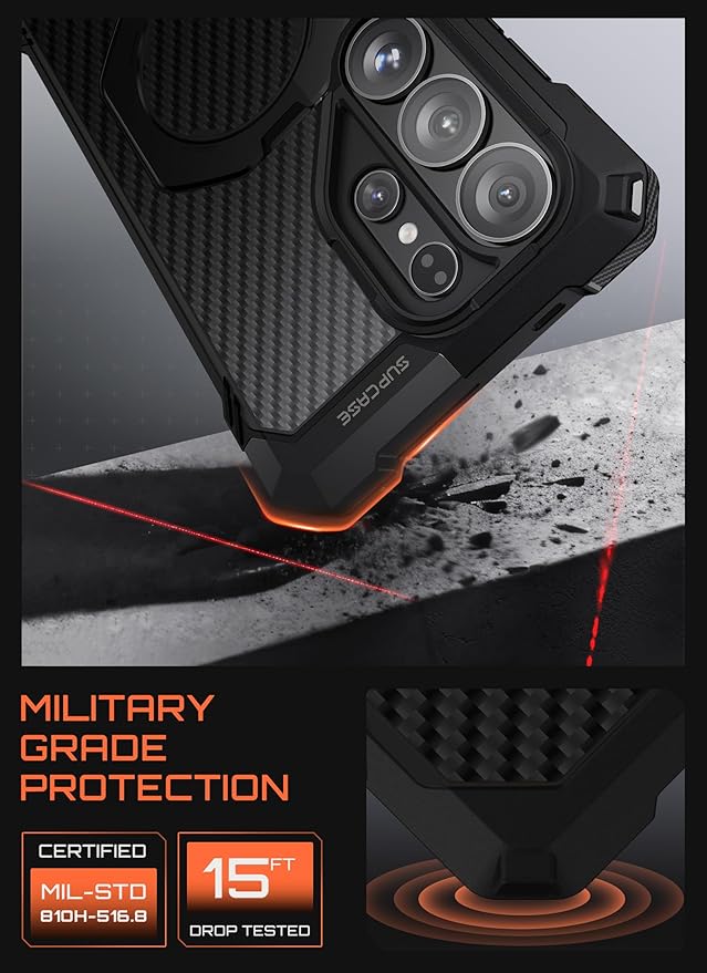 SUPCASE for Samsung Galaxy S26 Ultra Case with Kickstand (Unicorn Beetle Grip), [Wireless Charge Compatible] [Military-Grade Protection] Heavy-Duty Magnetic Phone Case for S26 Ultra 6.9 Inch, Aramid