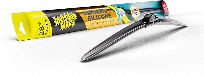 Invisible Glass CSB28 Ceramic Silicone 28" Premium All-Season Windshield Wiper Blade – Automotive Replacement Beam Blade with HydroGuard Water Repellent Coating for Quiet, Streak-Free Performance