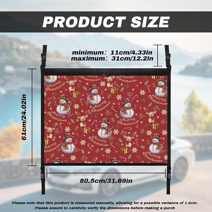 Snowflake Snowman Car Roof Storage Bag Car Seat Back Hanging Bag All Car Storage Organizers One-Size-Fits Tidy Pouch Pocket Storage for Small Items