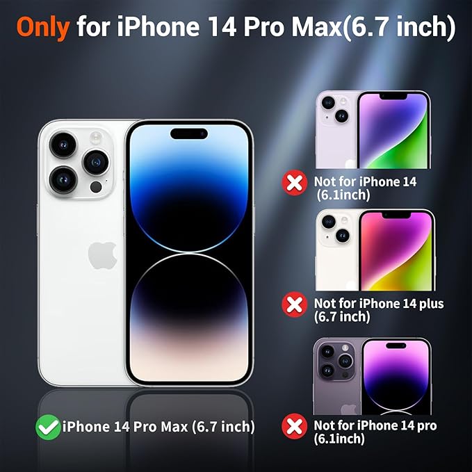 SUPFINE Magnetic for iPhone 14 Pro Max Case (Compatible with MagSafe) (Military Grade Drop Protection) Translucent Matte Shockproof Phone Cover,Blue Green