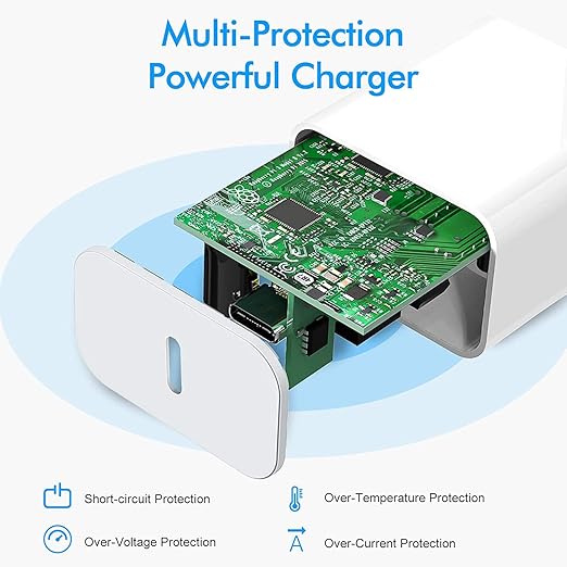 iPhone Charger Fast Charging,Fast Charger iPhone 20W PD 6FT USB C Wall Plug Type C i Phone Fast Charging Power Adapter Lightning Cable Cord for Phone 14 ProMax/13 Mini/12/11/XS/Max/XR/X/8 Plus/SE,iPad