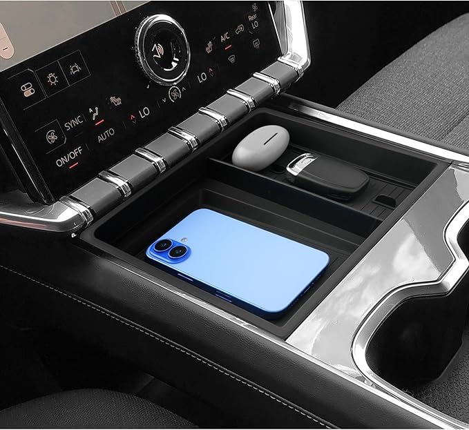 LUWU 2025 2026 Acadia Center Console Organizer Compatible with 2024-2026 GMC Acadia Elevation/AT4 Accessories Under Screen Organizer Storage Tray ABS Material (Not for Denali Trim)