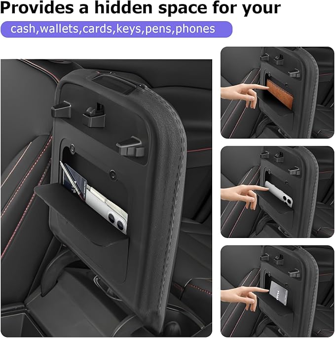 LUWU Center Console Cover Hidden Storage Box Compatible with 2024 2025 2026 Chevy Traverse & GMC Acadia Accessories Silicon Material Armrest Cover Center Console Hidden Organizer Box (2 in 1 Design)