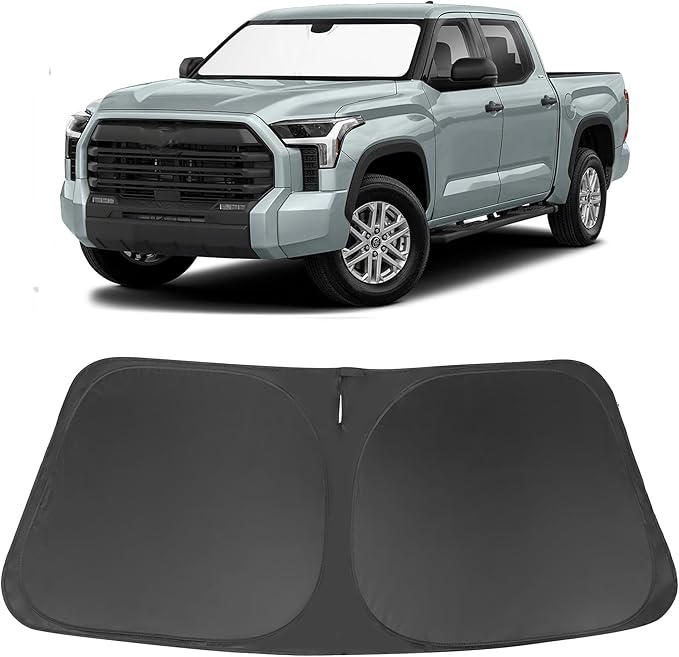 Windshield Sun Shade Custom Fit for 2022 2023 2024 2025 2026 Toyota Tundra Accessories Foldable Sunshade Sun Blocker Protect Car from Sun Rays & Heat Damage Keep Car Cooler