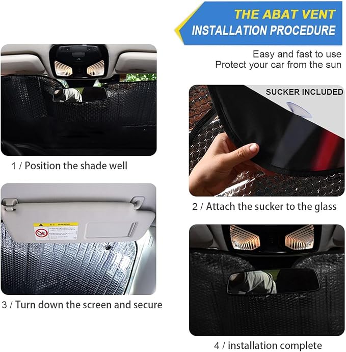 Cartoon Evil Red Eyes Windshield Sunshade Car Sun Shade Front Window Shade for Truck SUV Blocks UV Rays Sun Reflector Visor Protector Accordion Folding