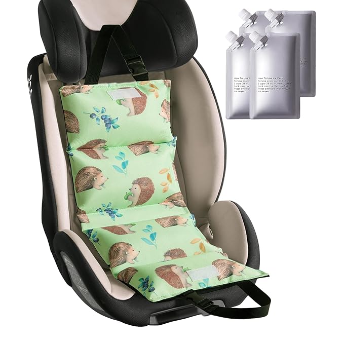 NCVI Car Seat Cooling Pad with Ice Packs, Car Seat Cooler & Stroller Cooling Mat for Baby Toddler Kids Pets, Insulated Summer Carseat Cover for Hot Weather Sun Protection