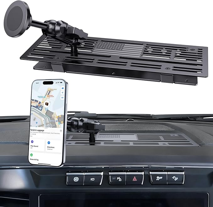 Metal Phone Mount for 2023+ Ford F 250 350 450 2023+ Super Duty Shakeproof Dash Mount Holder Cool Ford Accessory
