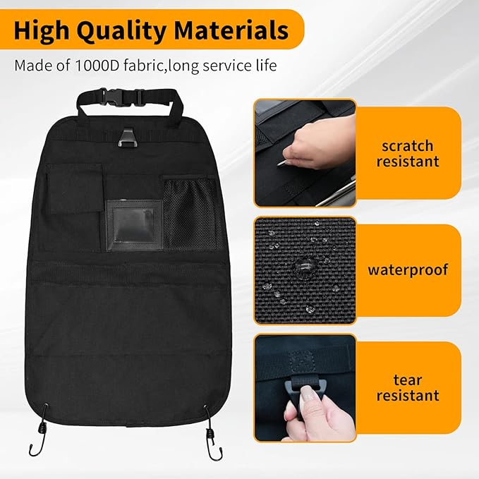 Back Seat Car Organizer with Car Storage Bags, Universal Car Organizers and Storage Truck Organizer(Black)