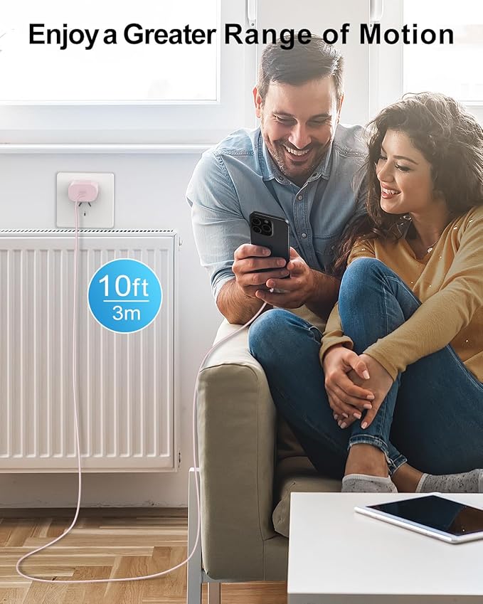 Type C Charger Fast Charging, 2Pack [10FT&6FT] Long USB C Cable with 25W Phone Super Fast Charger Block Compatible with Galaxy S25/S24/Plus/Ultra,iPhone 15/16/17/Air/Plus/Pro Max