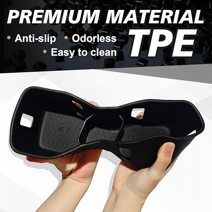 Muslogy Center Console Cup Holder Inserts Compatible with 2022-2025 2026 Nissan Frontier Accessories Middle Console Armrest Front Drink Stopper Non-Slip Organizer Drink Cup Holder Organizer