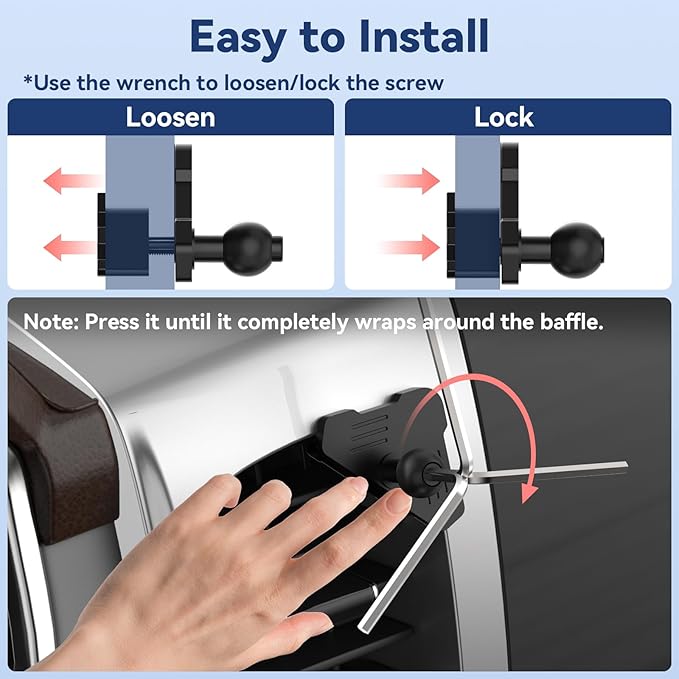 Kaishengyuan Magnetic Wireless Charging Phone Mount Compatible with 2012 2013 2014 2015 Toyota Tacoma, Metal Cell Phone Holder,2nd Tacoma Accessories Cradles Bracket Stand for All Smartphones