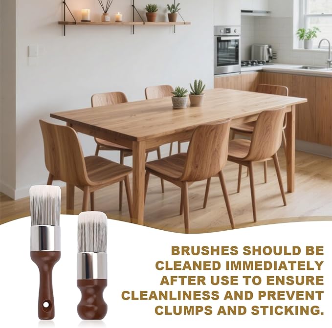 2pcs Furniture Salve Brush, Soft Bristles & Ergonomic Handle Leather and Wood Cleaner Brush Wax Cream Applicator Tool for Car Interiors & Home Cleaning Repair Maintenance