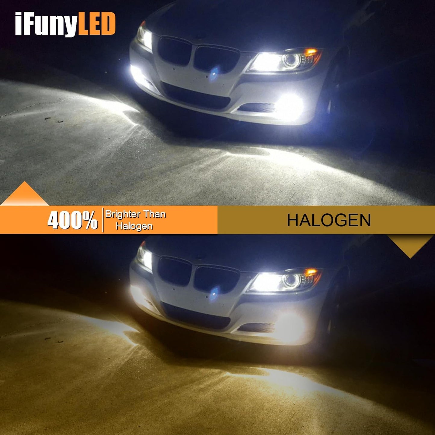 H10 LED Bulbs, 9145 9140 Fog Light 6500K Cool White, Pack of 2