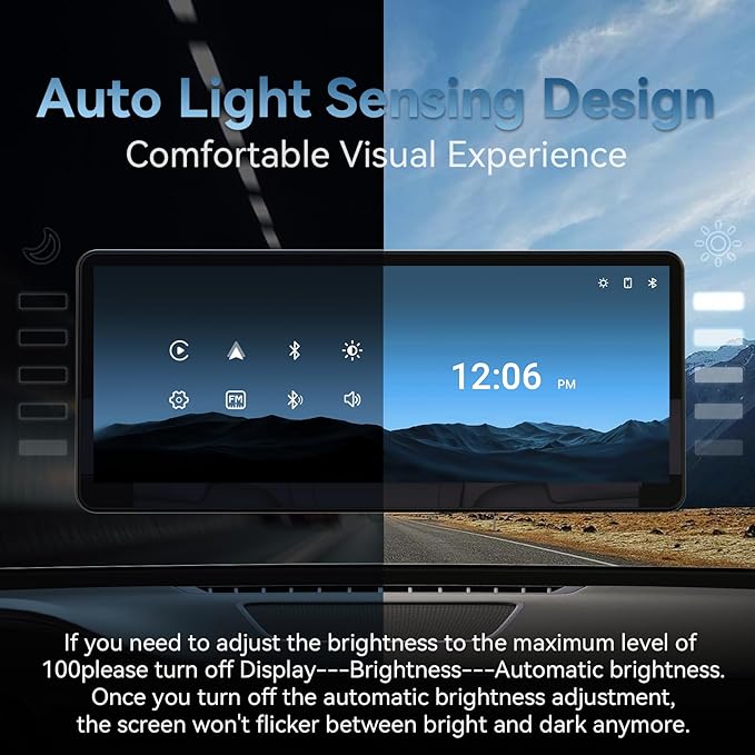 MINIX [2026 Fully Laminated Screen] 60fps Portable Wireless Carplay Car Stereo 8.9 Inch 1920 * 720 HD Touchscreen for Carplay&Android Auto Car Stereo Receiver Supports Steering Wheel Controls