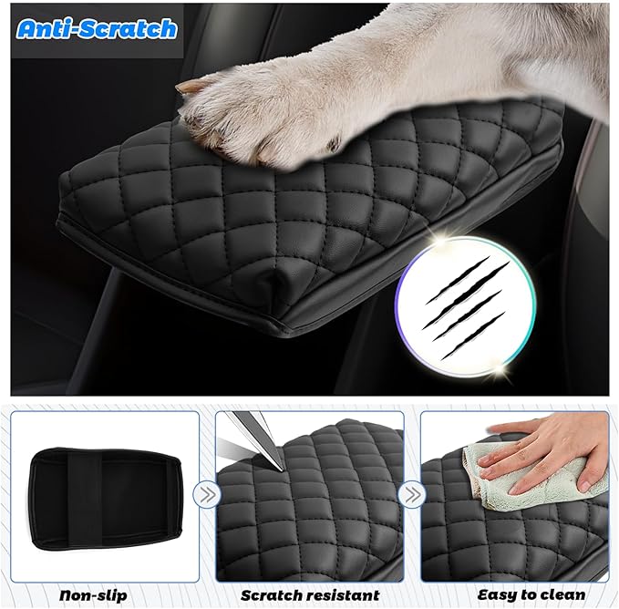 SHAOHAO for 2024 2025 Hyundai Kona Armrest Cover Fit for 2024 2025 Hyundai Kona Accessories SE, SEL, N Line, Limited Center Console Cover 2024 2025 Kona SX2 Arm Rest Cover Thickened Cushion Pad