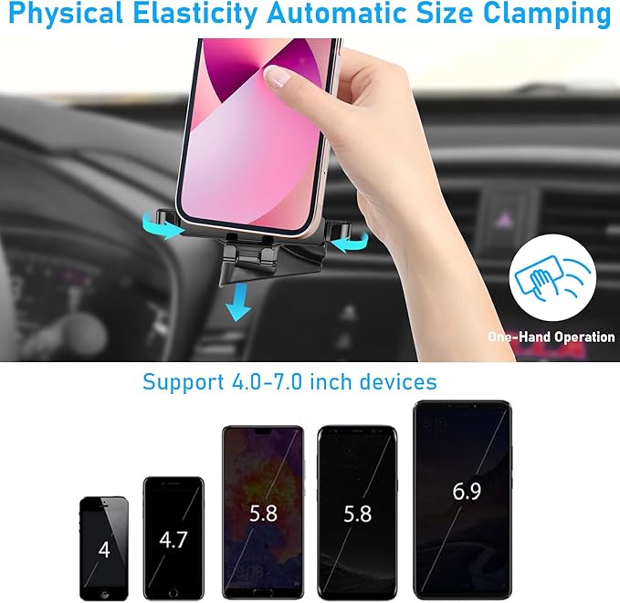 Compatible with 2017-2021 Honda CRV Car Air Vent Phone Holder Mount,for 5th Gen CRV Air Vent Phone Mount Holder Anti-Shake,Cell Phone Holder Mount-360 Degree Rotation CRV Dashboard Phone Stand