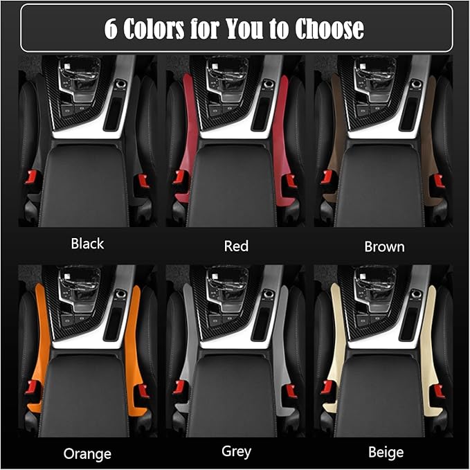 Car Seat Gap Filler 2 Pack, Universal Organizer for Car SUV Truck to Fill The Space Between Seat and Console, Car Seat Blocker and Catcher Prevent Things from Dropping, Easy to Install (Grey)