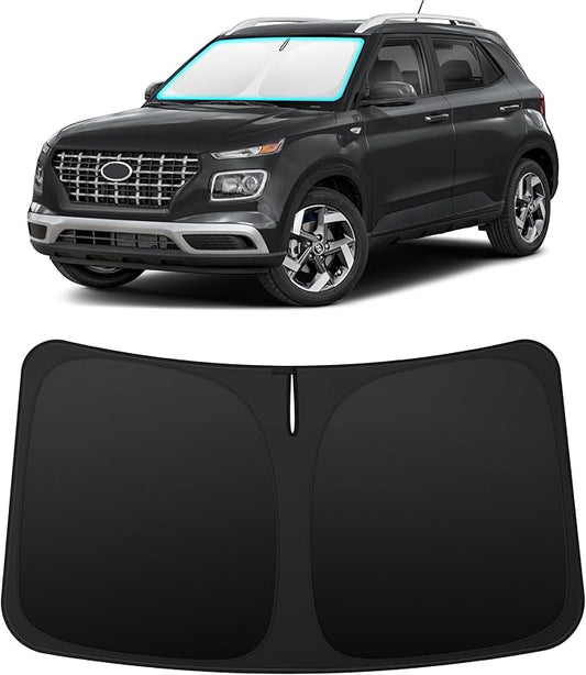 INSAUTO Custom Fit Windshield Sun Shade Accessories for Hyundai Venue 2020-2026, Foldable Front Window Sunshade, UV & Heat Reflector, Keeps Interior Cool, Includes Storage Bag