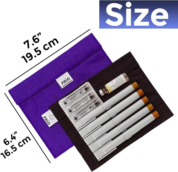 FRIO Cooling Wallet - Insulin Cooler for 45+ Hours of Stress Free On The Go - Purple - XL