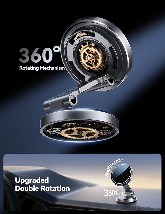 JOYROOM for MagSafe Car Mount Charger with Rotatable Charging Panel, Metal Magnetic Phone Holder, Wireless Charger for iPhone 16/15/14/13/12