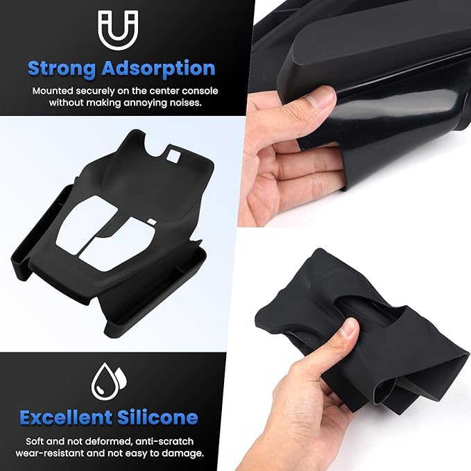 Autorder Silicone Center Console Organizer for 2019-2026 Toyota RAV4 Accessories Seat Gap Storage Box Soft Gear Shift Panel Trim Cover
