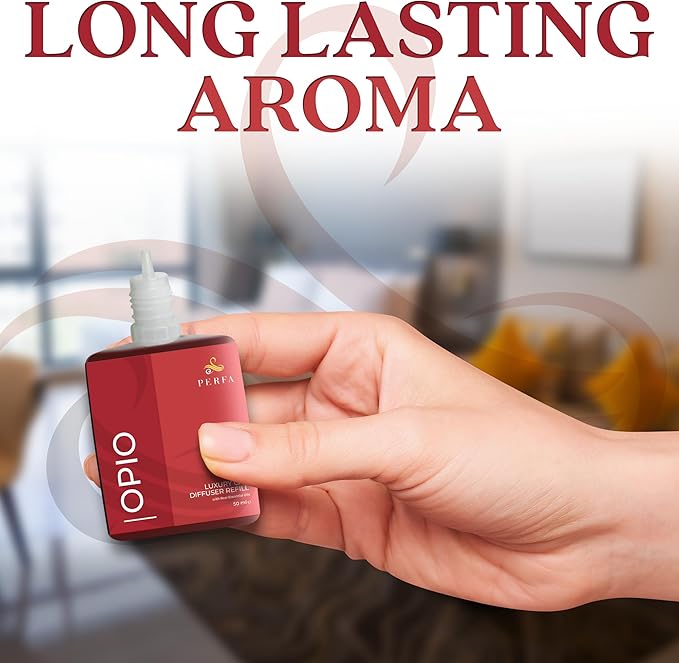 Opio Car Air Fresheners (Refill) | Affordable Car Air Fresheners for Women | 50ml Diffuser Refill | 6 Months Freshener Long Lasting | Gift-Ready Women's Pefume by Perfa