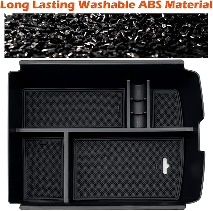 JOJOMARK for VW Atlas and Cross Sport Accessories Center Console Organizer 2018 2019 2020 2021 2022 2023 Insert ABS Armrest Box Secondary Storage (Not fit for 2024)
