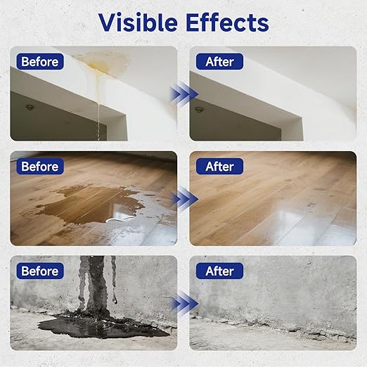 Transparent Waterproof Adhesive, 17.5oz Leak Invisible Waterproof Sealant for Roofs, Walls, Bathroom, Shower, Window Sills, Indoor & Outdoor Water Proof Paint