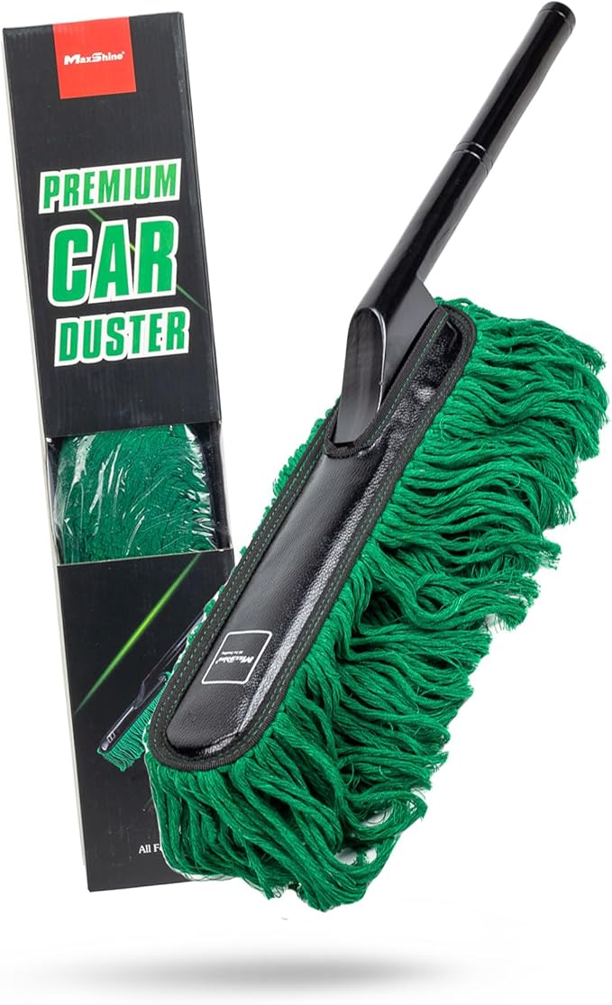 Maxshine Universal Premium Cotton Car Duster – Exterior Auto Dusting Tool – Safe for All Surfaces – Gently Removes Dust, Dirt & Debris – Reusable Detailing Brush for Cars, Trucks & SUVs