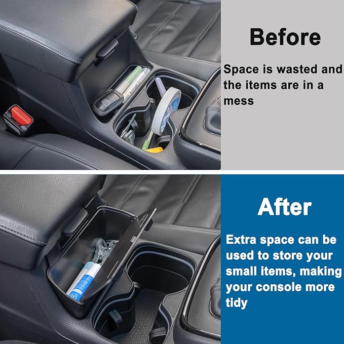 PIMCAR Center Console Hanging Box Compatible with 2023-2026 Honda CRV Hidden Compartment with Lid Premium ABS Plastic Armrest Storage Tray Accessories