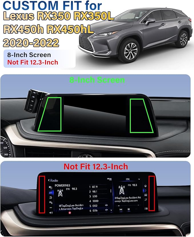 Car Phone Holder for Lexus RX350 RX350L RX450h RX450hL 2020-2022 Accessories Automobile Cradles Magnetic Phone Mount Compatible with MagSafe, Magnets Cell Phone Base(Only Fit 8-Inch,Not Fit 12.3-Inch)
