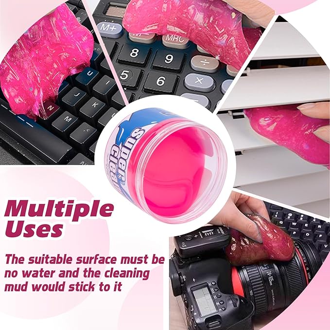 x xotic tech Car Cleaning Gel for Car Detailing Putty Interior Cleaner Slime Reusable Auto Detail Tools Supplies Accessories Valentines Day Gifts for Him Her Men Women Stocking Stuffers Pink 2 Pack
