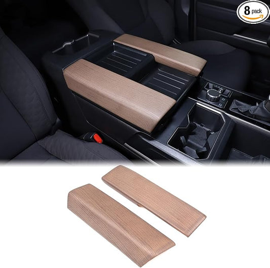 Car Center Console Armrest Protector Cover Compatible with Toyota Tundra 2022+ & Sequoia 2023+, Central Armrest Seat Storage Box Cover Cushion Lid Protector Pad Waterproof Anti-Scratch ABS Accessories