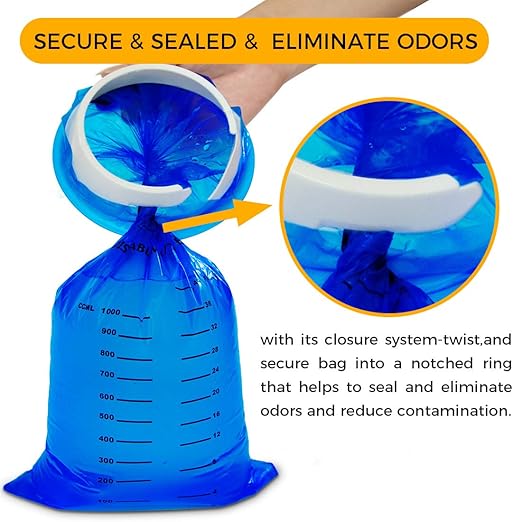 PukeBag 50 Pack Emesis Bag, Disposable Vomit Bags, Aircraft Barf Car Sickness Nausea Bags for Travel Motion Sickness