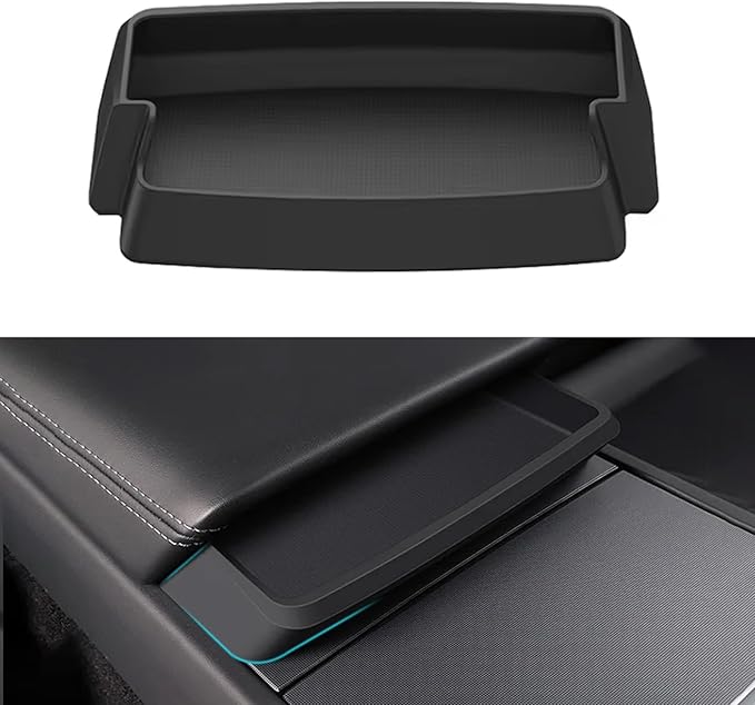 Center Console Organizer for Tesla Model 3 Highland 2024-2026 Model Y 2025-2026 Juniper Sunglasses Holder Armrest Key Card Phone Storage Box Glasses case Tray Tesla Interior Accessories