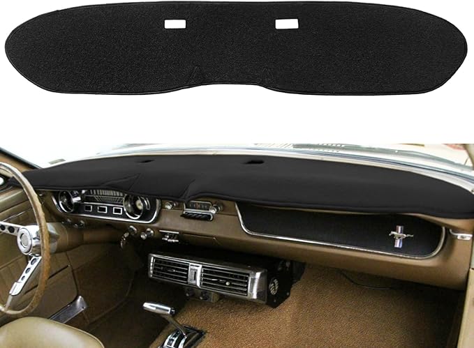 Yiz Dash Cover Mat for Ford Mustang Dashboard Pad Carpet (Black) J289