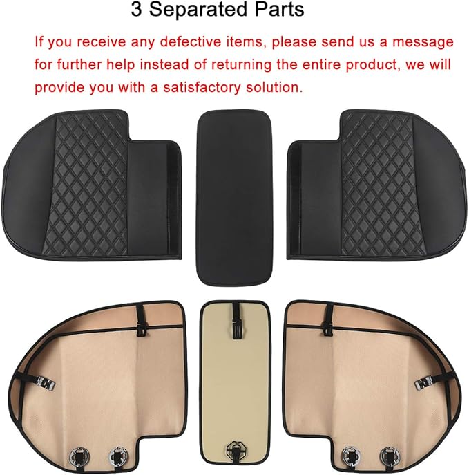 Black Panther Luxury PU Leather Rear Car Seat Cover,Compatible with Most Vehicles, Adjustable Length 49-55'', Diamond Pattern Embroidery (Wine Red)
