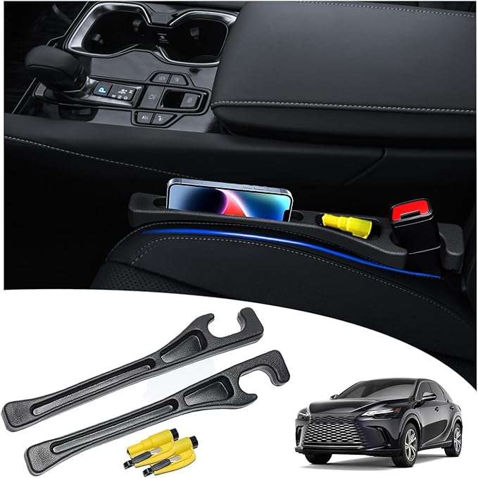 【Compatible with Lexus RX350 NX350 】 Seat Gap Filler,No Drop Seat Guard Compatible with Lexus RX NX Series,Drop Seat Guards for Cars(2Pcs),Emergency Keychain Car Escape Tool(2Pcs)