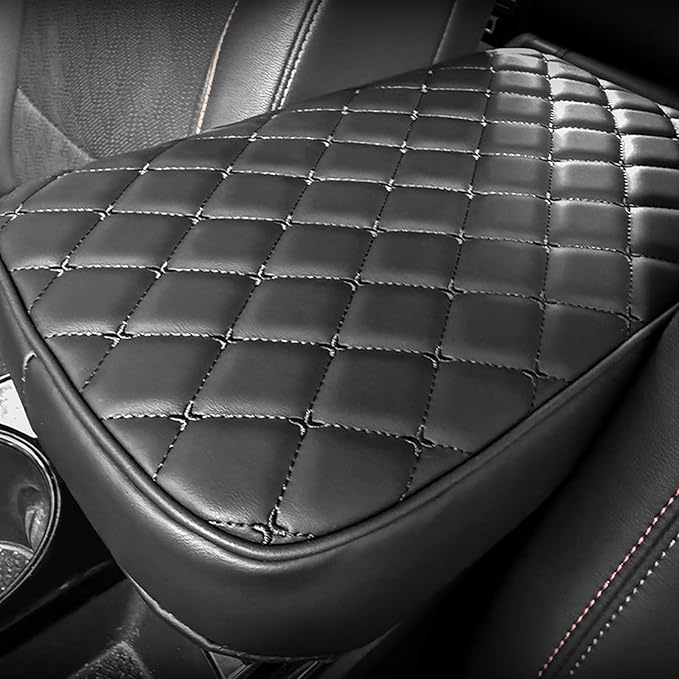 Car Armrest Cushion Cover Compatible with Chevy Equinox 2025 2026 Accessories, Center Console Armrest Pad(Black)