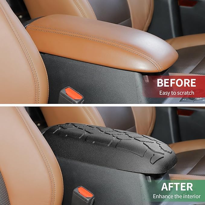 CheroCar Center Console Armrest Cover Fit for Bronco Sport 2 or 4 Door 2021+, Center Console Armrest Box Cushion Soft Arm Rest Pad, Scratch Resistance Armrest Cover, Automotive Interior Accessories