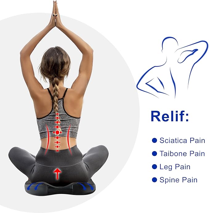 Car Seat Cushion for Driving – Memory Foam Adults Booster seat for short drivers, Tailbone / Lower Back Pain Relief, Improve Driving Vision – Non-Slip, Comfortable, Breathable , for Car, Office, Home.