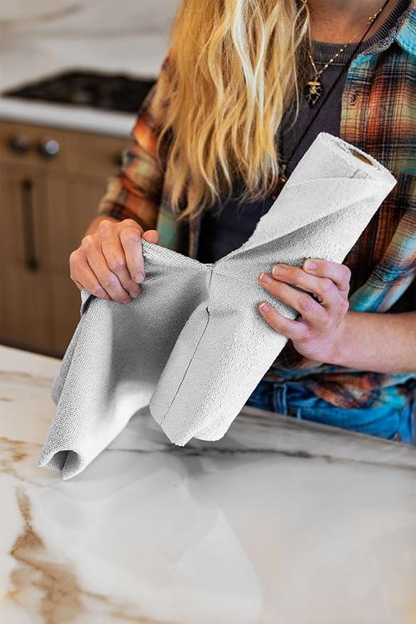The Rag Company - Rip N' Rag Multi-Purpose Reusable Microfiber Towels for Home, Office, Garage, RV and More - 30 Count Roll - Premium 70/30 Blend - 200gsm (Pack of 2)