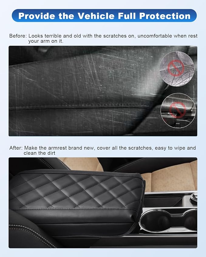 CDEFG for 2025 2026 Chevy Equinox Center Console Cover for Chevy Equinox 2025 2026 Accessories Armrest Cover 2025 Equinox Middle Console Pad Arm Rest Cushion