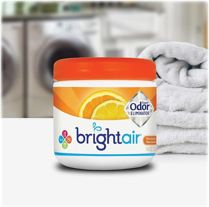 Bright Air Solid Air Freshener and Odor Eliminator, Mandarin Orange and Fresh Lemon Scent, 14 Ounces