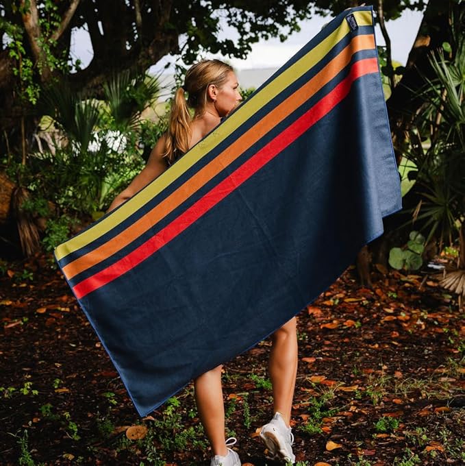 Sprints Athletic Running Towel, Full-Sized, Car Seat Cover - Performance Microfiber (Racing Stripes)