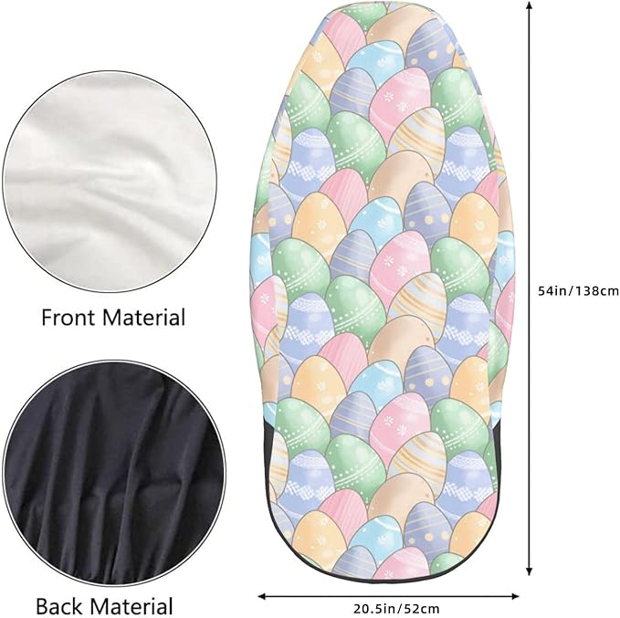 Delerain Car Seat Covers Set 2Pcs, Cute Easter Eggs Universal Front Car Seats Vehicle Enterior Protector Suitable Fits Most Car Auto SUV Sedan Truck