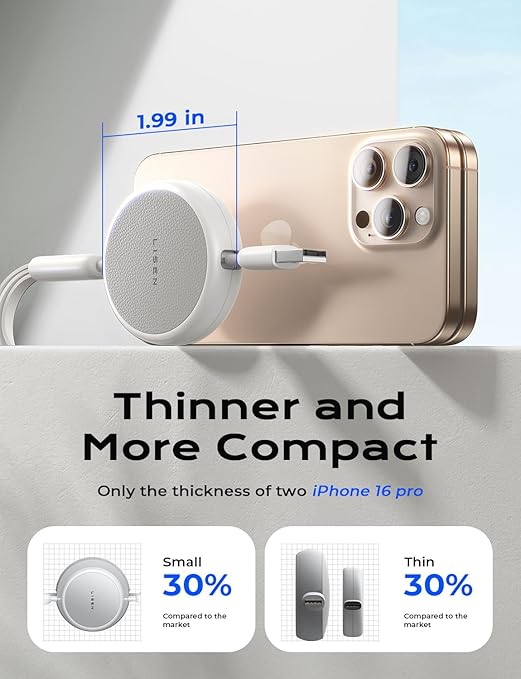 LISEN Multi Charging Cable, 3 in 1 Charging Cable, Retractable Car Charger with Type C/L/Micro USB Ports for iPhone 16 15 14 Pro Max/Samsung Galaxy S25/PS/Kindle, Multi Chargers for All Devices, White