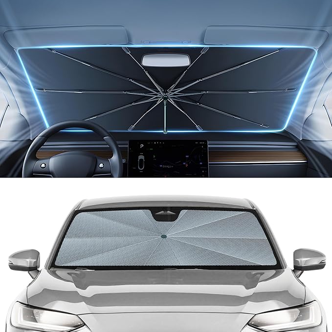 Autorder Windshield Sun Shade Umbrella for 2023-2026 Honda HR-V HRV Accessories,Upgraded Ice Crystal Material,Easy Setup Umbrella Sunshade for Car Windshield,100% Sun Blocking