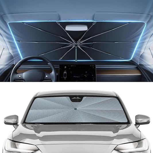 Autorder Windshield Sun Shade Umbrella for 2023-2026 Honda HR-V HRV Accessories,Upgraded Ice Crystal Material,Easy Setup Umbrella Sunshade for Car Windshield,100% Sun Blocking